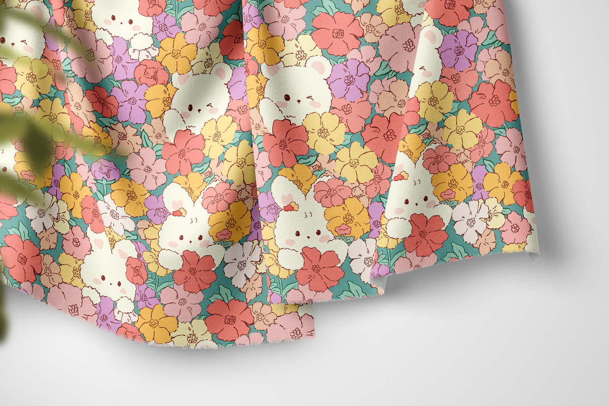 Teddy Hideaway kids mukhawar fabric print