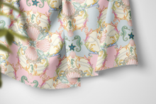 تحميل الصورة في عارض المعرض، Seahorse Barocco coastal baroque print mukhawar fabric
