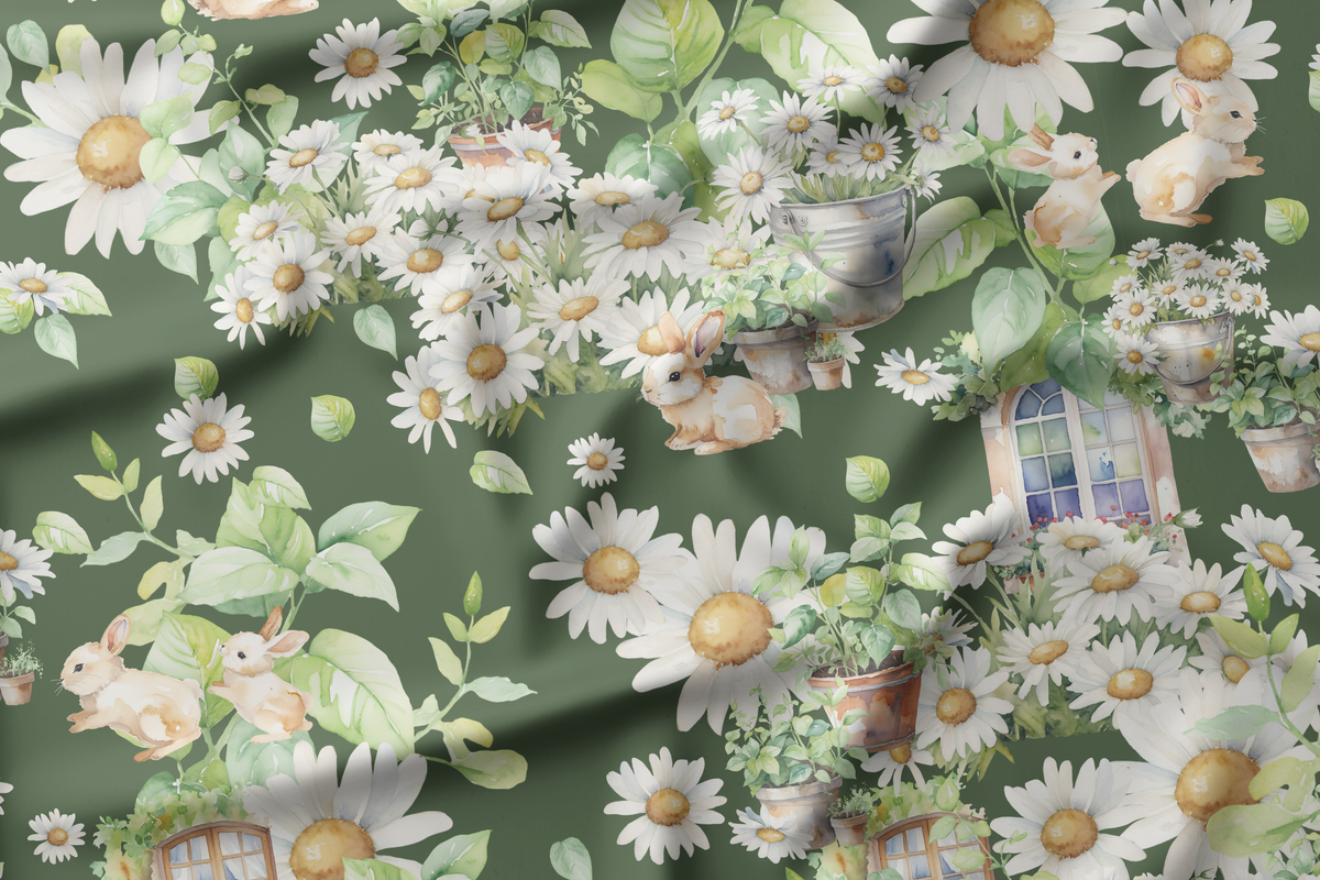Vintage Bunny Garden