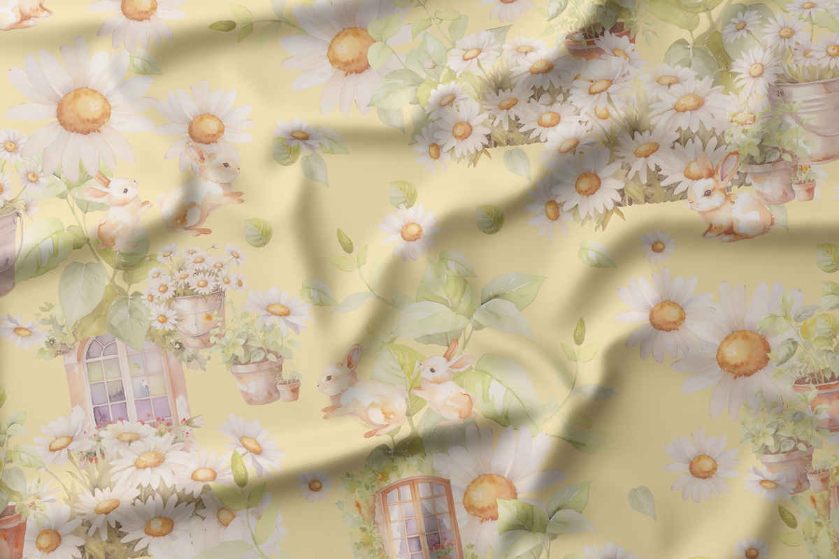 Vintage Bunny Garden